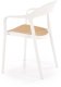 Krzesło K530 białe/beżowe z tworzywa PVC HALMAR 4