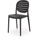 Krzesło K529 czarne z tworzywa PVC HALMAR 1
