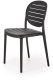 Krzesło K529 czarne z tworzywa PVC HALMAR 2