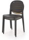 Krzesło K529 czarne z tworzywa PVC HALMAR 8