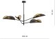 Vene 4 Czarna Złota Lampa Sufitowa Nowoczesna Led 1158/4 2