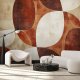 Feeby Fototapeta Abstrakcyjne kształty brązowy 450x315 xxl 2
