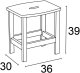 Stolik z siedziskiem ARREDAMENTI NELLO  Kompaktowy mebel pomocniczy 36x30 cm 2
