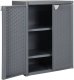 Szafka ogrodowa, szara, 65x45x88 cm, rattan PP 4