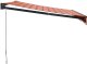 Zwijana markiza, pomarańcz i brąz, 3x2,5 m, tkanina i aluminium 4