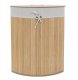 Narożny kosz na pranie z pokrywą, bambus, 60 l 5