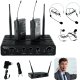 Zestaw mikrofonów bezprzewodowych UHF 2x nagłowny bodypack krawatowy Audioport SU-750BP one size 1