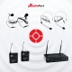 Zestaw mikrofonów bezprzewodowych UHF 2x nagłowny bodypack krawatowy Audioport SU-750BP one size 39