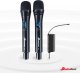 Zestaw 2 mikrofonów bezprzewodowych dorecznych UHF z odbiornikiem Audioport MV2 one size 4