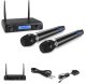 Zestaw mikrofonowy bezprzewodowy 2x mikrofon UHF Vonyx WM62 one size 9