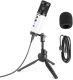 Mikrofon studyjny USB Vonyx CM320W ze statywem stołowym - biały one size 1