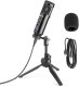 Mikrofon studyjny USB Vonyx CM320B ze statywem stołowym - czarny one size 1