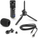Mikrofon studyjny USB Vonyx CM320B ze statywem stołowym - czarny one size 10