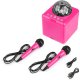Głośnik bluetooth karaoke z półkulą LED 15W BT 2 mikrofony Fenton różowy one size 6