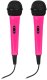 Głośnik bluetooth karaoke z półkulą LED 15W BT 2 mikrofony Fenton różowy one size 7
