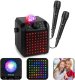 Głośnik Karaoke z półkulą LED mikrofony KAR55B Fenton Czarny one size 1