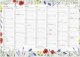 Vægkalender Blomster A4 med 14 måneder 2025 2