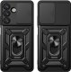 Pancerne etui Hybrid Armor Camshield z podstawką i osłoną aparatu na Realme 14 Pro+ 5G - czarne 5