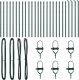 vidaXL Palisady 26 sztuk Zielone 32 mm 80 cm Stal ocynkowana 3