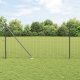 vidaXL Ogrodzenie Euro z 7 słupkami z kolcami 1.4x10 m stal ocynkowana szara 1