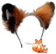 Opaska z uszami liska w kolorze rudo czarnym opaska metalowa na przebranie sztuczne bardzo miękkie futerko 1