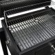 Duży Grill węglowy żeliwny ruszt 113,5x50x107 cm ogrodowy z drewnianą półką 10