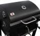 Duży Grill węglowy żeliwny ruszt 113,5x50x107 cm ogrodowy z drewnianą półką 11