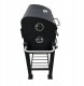 Duży Grill węglowy żeliwny ruszt 113,5x50x107 cm ogrodowy z drewnianą półką 9