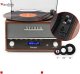 Gramofon retro Frisco Audizio z radiem DAB brązowy one size 20