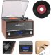 Gramofon retro Frisco Audizio z radiem DAB brązowy one size 2