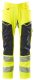MASCOT Spodnie z kieszeniami na kolanach ACCELERATE SAFE (kolor żółty hi-vis/ciemny granat, rozmiar 82C48) 1
