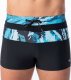 Męskie Bokserki Kąpielowe Tahu  black/sea print rozmiar XXL 5