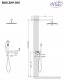 Concealed shower system BlueWater BOSTON BOS-ZKP.350, black matt 3