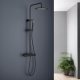 Overhead thermostatic shower system Blue Water Boston matte black BOS-ZKPN.400 2