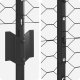 vidaXL Słupy ogrodzeniowe 10 szt U-Channel Szary 140 cm Stal, Sześciokątne ogrodzenie Szare 1,4x10 m Stal (3336832) 1