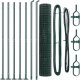 vidaXL Ogrodzenie Euro z 7 słupkami z brzegiem 1,6x10 m ze stali ocynkowanej 2