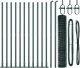 vidaXL Płot Euro z 13 flanged posts 1.2x25 m ze stali ocynkowanej 2
