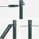 vidaXL Słupki ogrodzeniowe 7 sztuk Zielony 32 mm 120 cm Stal ocynkowana 2