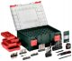 METABO.SB 18 L Mobile workshop + 2 Li-Ion batteries 18V/2.0 Ah with charger SC 30 + 74 elements 4