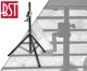Statyw kolumnowy teleskopowy 120- 190cm do dużych kolumn do 80kg z mechanizmem zębatkowym BST one size 1