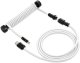Sharkoon SGK50 Aviator Kabel Black/White (wei/schwarz. 1.85 Meter. Spiralkabel fr SKILLER SGK50 S4) 1