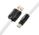 Sharkoon SGK50 Aviator Kabel Black/White (wei/schwarz. 1.85 Meter. Spiralkabel fr SKILLER SGK50 S4) 1