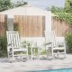 vidaXL Krzesełka bujane 2 sztuki Białe 70x92x107.5 cm HDPE, Krzesełko bujane Białe 70x92x108 cm HDPE 1