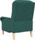 vidaXL Nowoczesny Fotel Ciemnozielony Tkanina, Drewno Standard 5