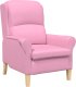 vidaXL Nowoczesny fotel Różowy Materiał z poliestru, Drewno Średni 2