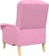 vidaXL Nowoczesny fotel Różowy Materiał z poliestru, Drewno Średni 4