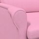 vidaXL Nowoczesny fotel Różowy Materiał z poliestru, Drewno Średni 6