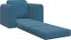 vidaXL Sofa Łóżko 2-w-1 Niebieska 98x71x83 cm Aksamit 1
