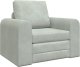 vidaXL Sofa łóżko 2 w 1 jasnoszara 98x71x83 cm 2
