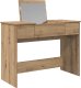 vidaXL Toaletka z lustrem Rękodzielniczy dąb 100x45x76 cm 2